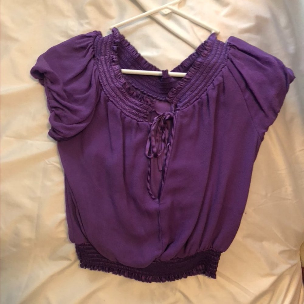 Purple Bohemian bebe Top